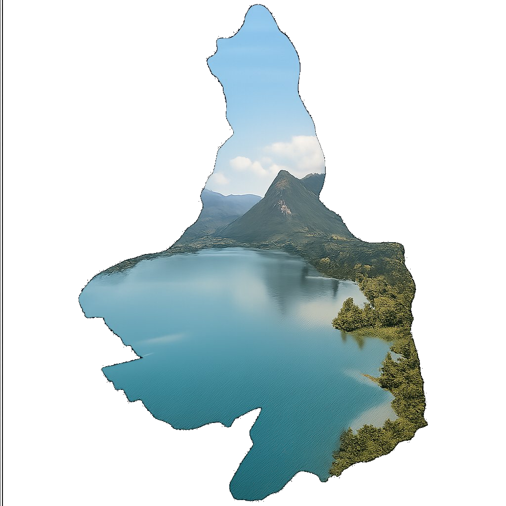 Silhouette du lac d'Aiguebelette