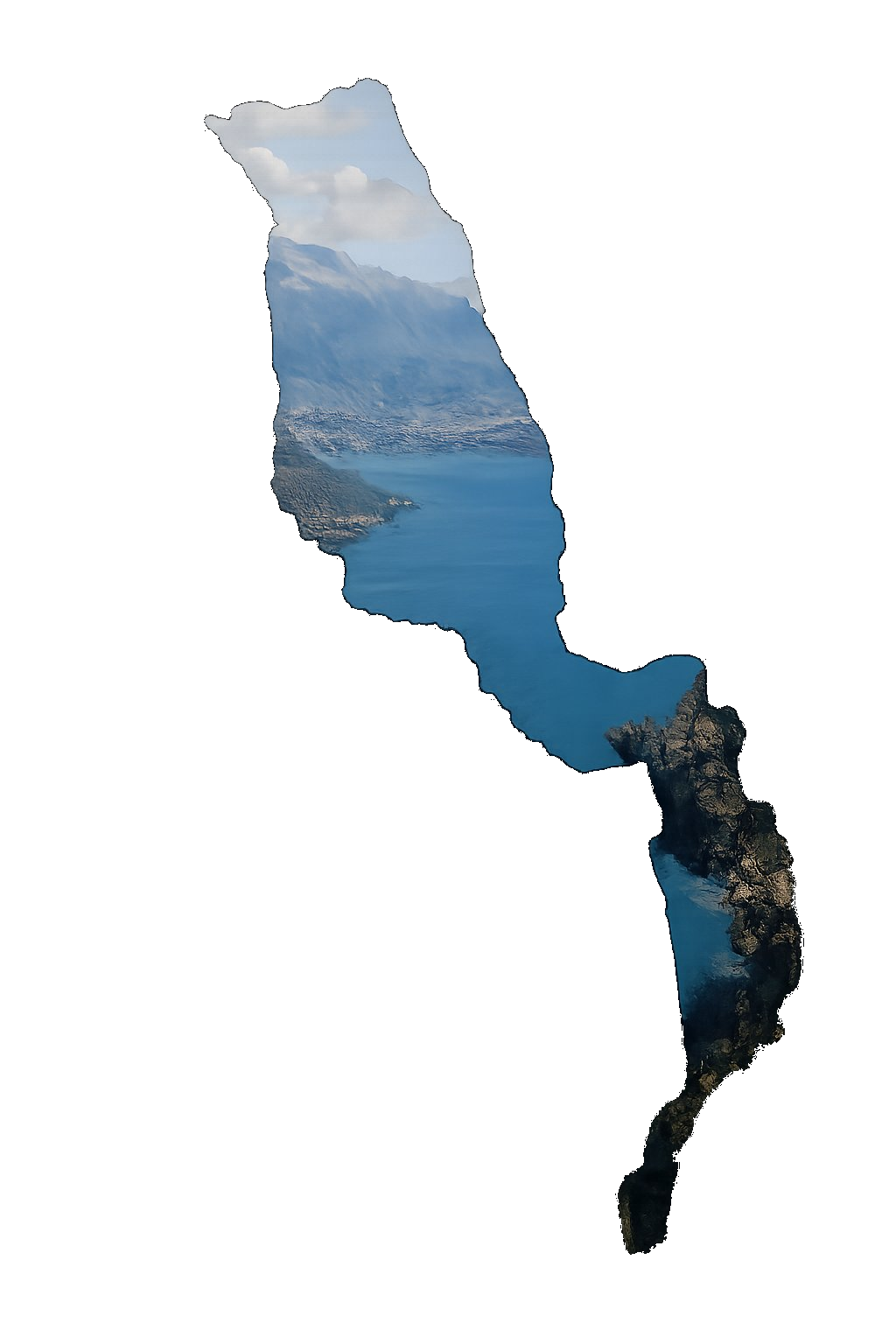 Silhouette du lac d'Annecy