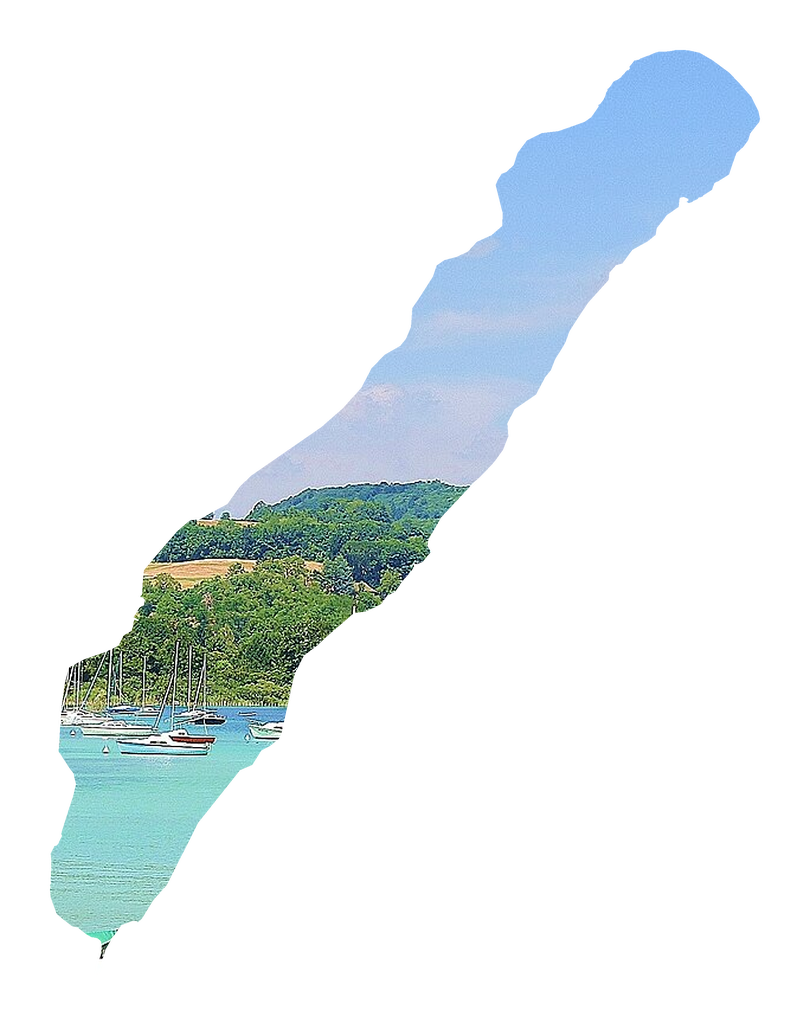 Silhouette du lac de Paladru